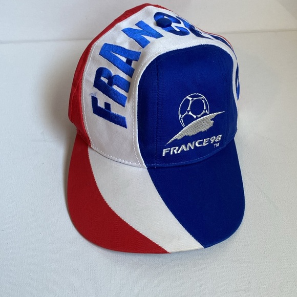 Vintage France 1998 World Cup strap back hat Coupe du Monde Soccer Football - Picture 2 of 12